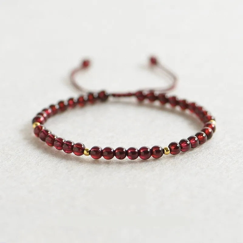 Crystal geometric bracelet with elastic rope adjustable construction for women