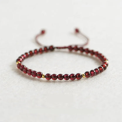 Crystal geometric bracelet with elastic rope adjustable construction for women