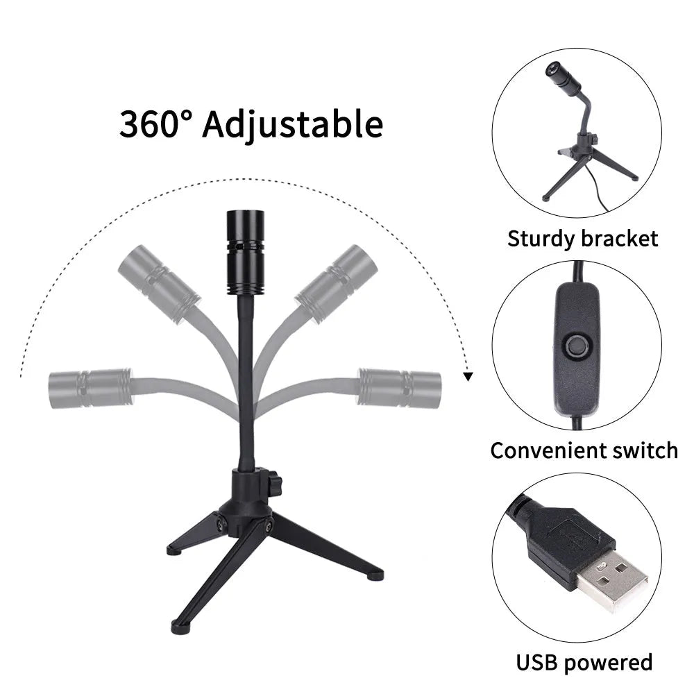 White ABS star projector lamp with adjustable hose, projecting an image of the earth onto a wall.
