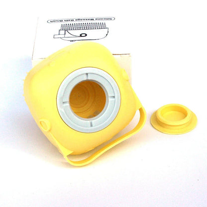 Silicone pet grooming gloves with shampoo dispenser for gentle bathing and massage