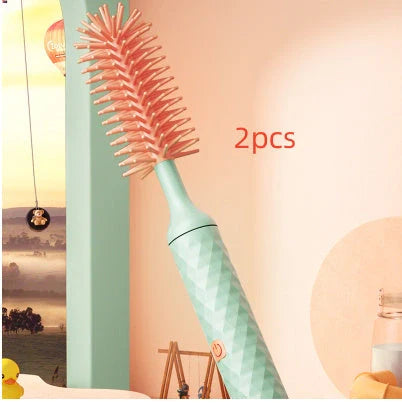 Electric Silicone Bottle Brush with rotating head for cleaning baby bottles and pacifiers