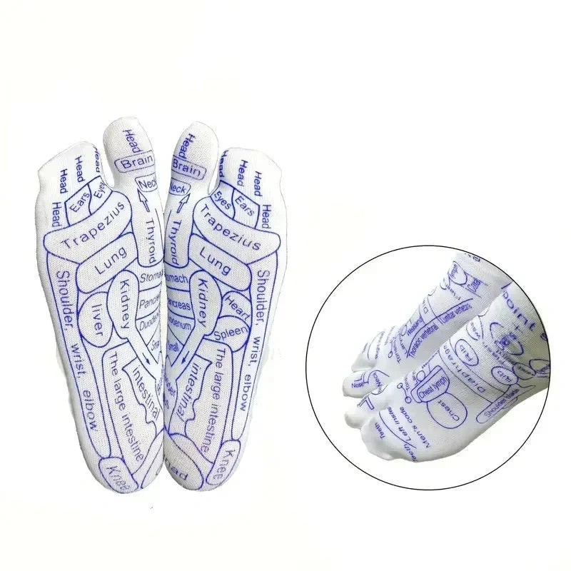 Acupressure reflexology socks for foot massage and pain relief