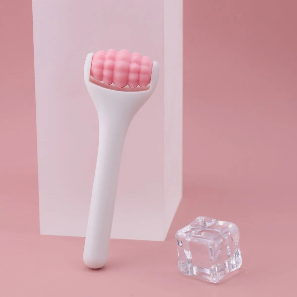 Ice roller eye cream stick cold compress instrument with stainless steel or silicone head on 8cm stick