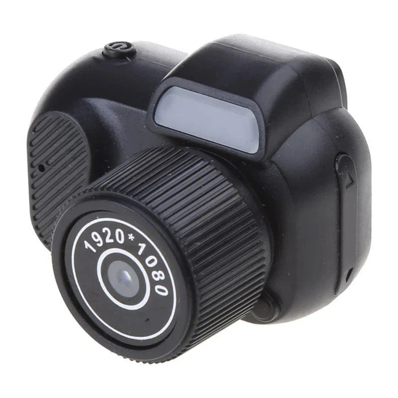 Compact retro-style mini camera with 1080p HD video and photo capture capabilities, portable and versatile for indoor, outdoor, and travel use