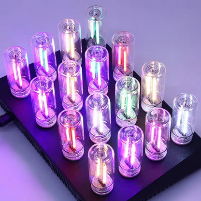 Transparent USB touch control night lamp with 22mm diameter glass housing
