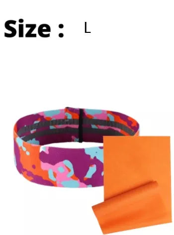 Anti-slip yoga camouflage resistance band for hip and leg training
