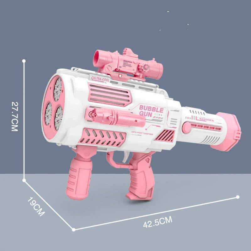 Automated Bubble Blaster toy with multiple color options and USB charging