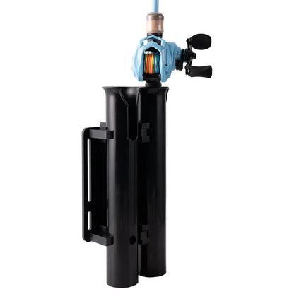 Motorcycle fishing rod rack with carbon material and double-layer plastic fishing rod frame