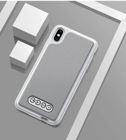 3-in-1 Bluetooth Speaker Phone Case for Apple iPhone with HD microphone and charging clip