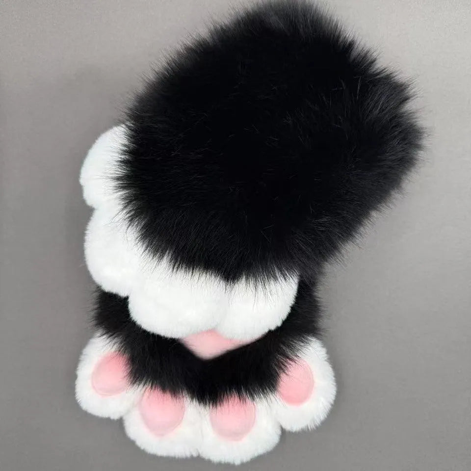 Colourful animal claw cosplay gloves in free size with nylon material and 11 colour options