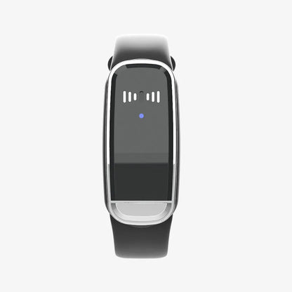 Black and white ultrasonic mosquito repellent bracelet with USB charging cable