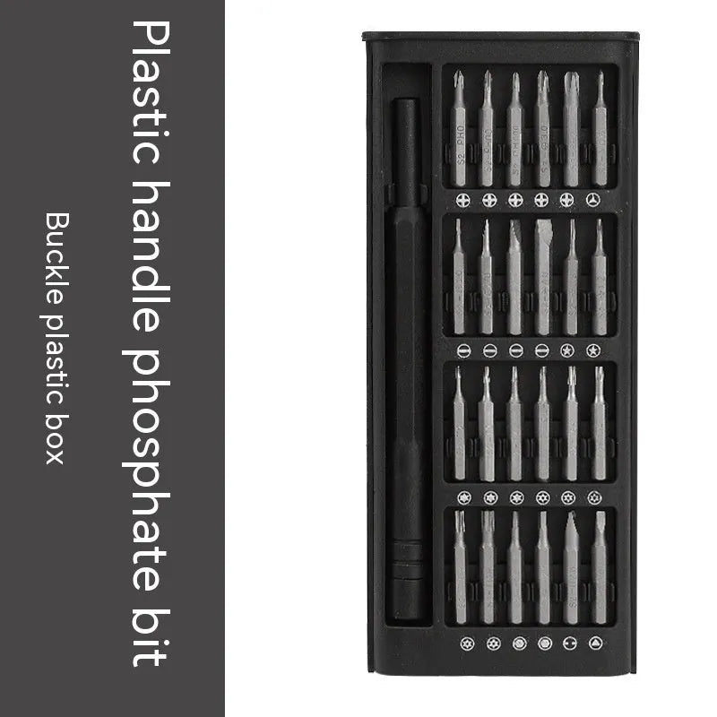 24-in-1 magnetic precision screwdriver set with chrome vanadium steel shaft and multiple 4mm bits