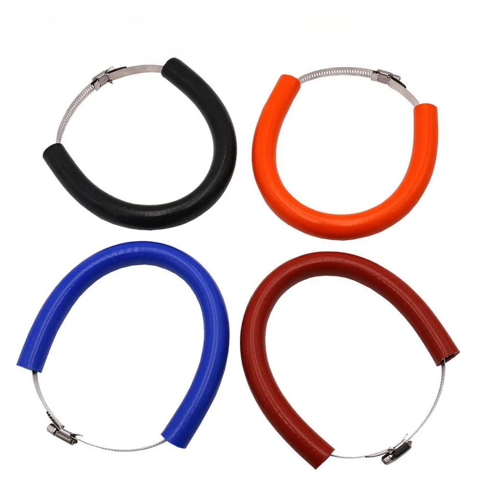 Universal motorcycle exhaust pipe anti-drop wring gasket in black, blue and orange colour options
