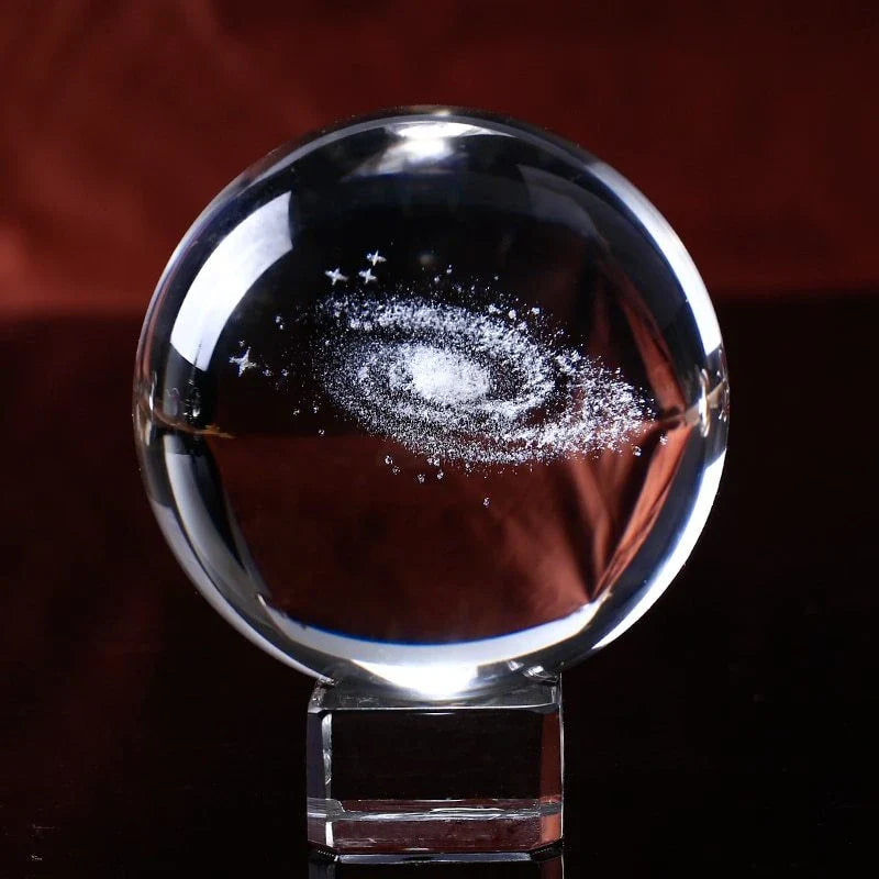 Captivating Galaxy Crystal Ball, a mesmerising celestial-inspired orb crafted with premium K9 crystal