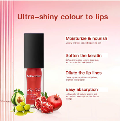 Glow Lip Gloss tube with 8ml capacity showing coral shade and applicator