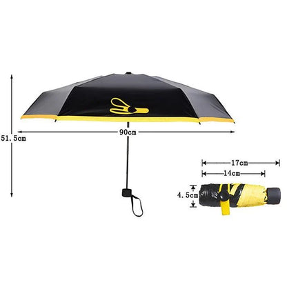 Compact, foldable umbrella in various colours offering premium weather protection and UV shielding