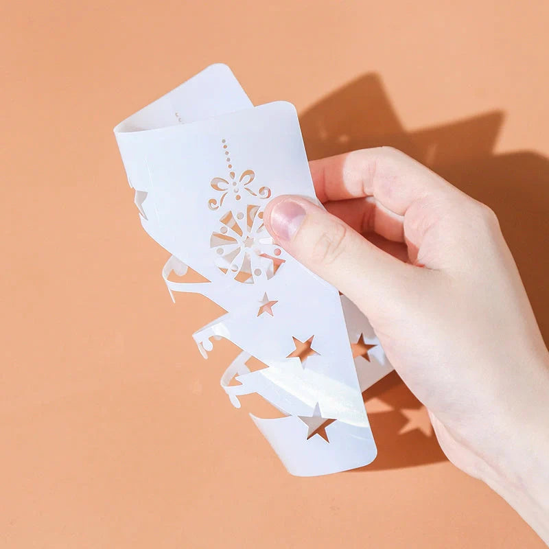 DIY Christmas Hand Tent Album Template Set for festive crafting projects