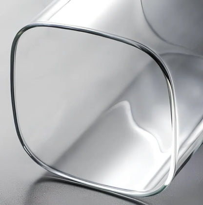 Square glass food storage container with Japanese design, 800-1000ml capacity, microwave-safe