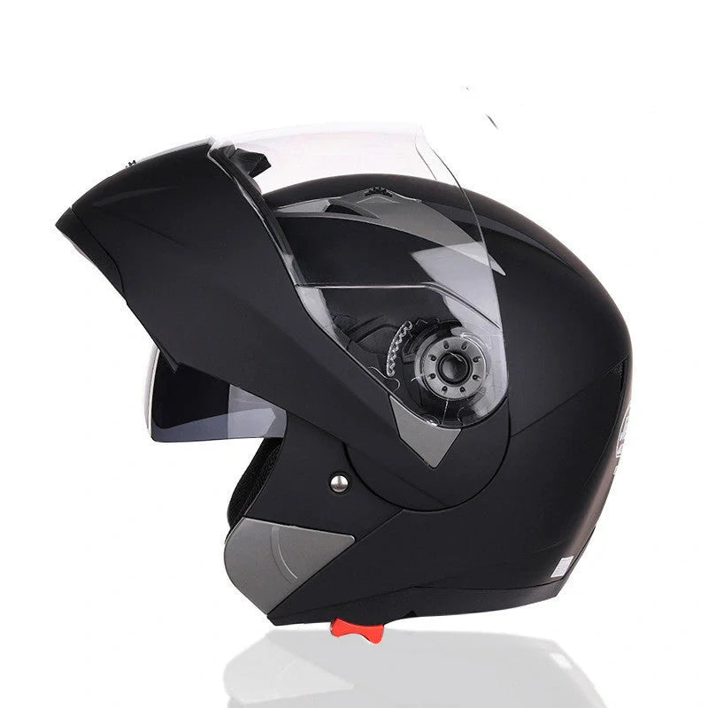 Adjustable motorcycle helmet in various colours for safety and comfort
