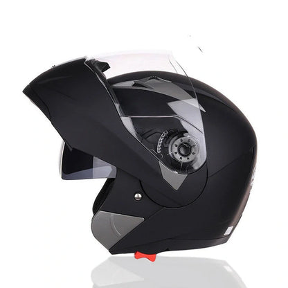 Adjustable motorcycle helmet in various colours for safety and comfort