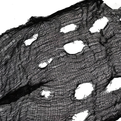 Black polyester gauze stage backdrop, 76cm width, lengths 180cm to 400cm for Halloween decorations