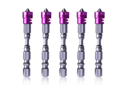 Magnetic driver drill bit with 6.35mm hex shank, 65mm length, 10mm head, chrome vanadium steel, blue colour
