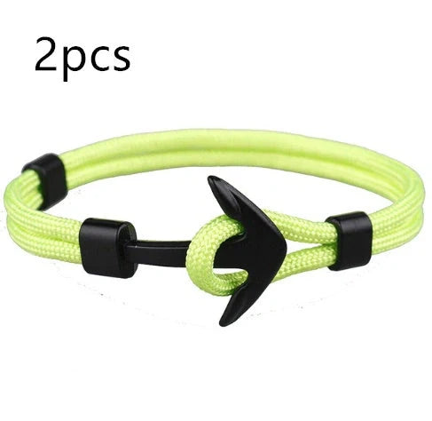 Stylish unisex anchor bracelet with hand strap, perfect for nautical fashion enthusiasts