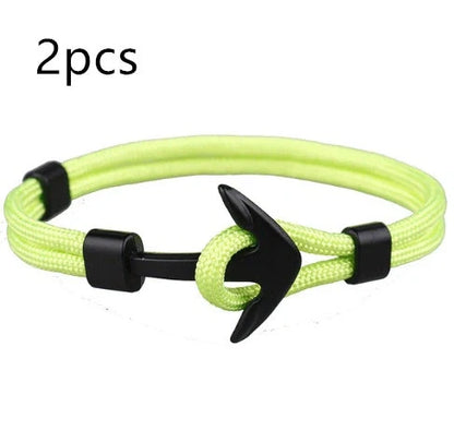 Stylish unisex anchor bracelet with hand strap, perfect for nautical fashion enthusiasts