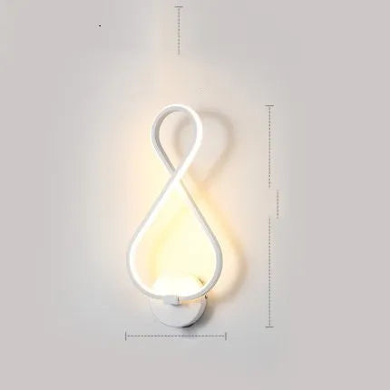 Minimalist Nordic style LED wall mounted bedside lamp with a silicone shade and touch button.