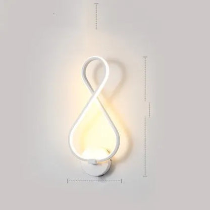 Minimalist Nordic style LED wall mounted bedside lamp with a silicone shade and touch button.