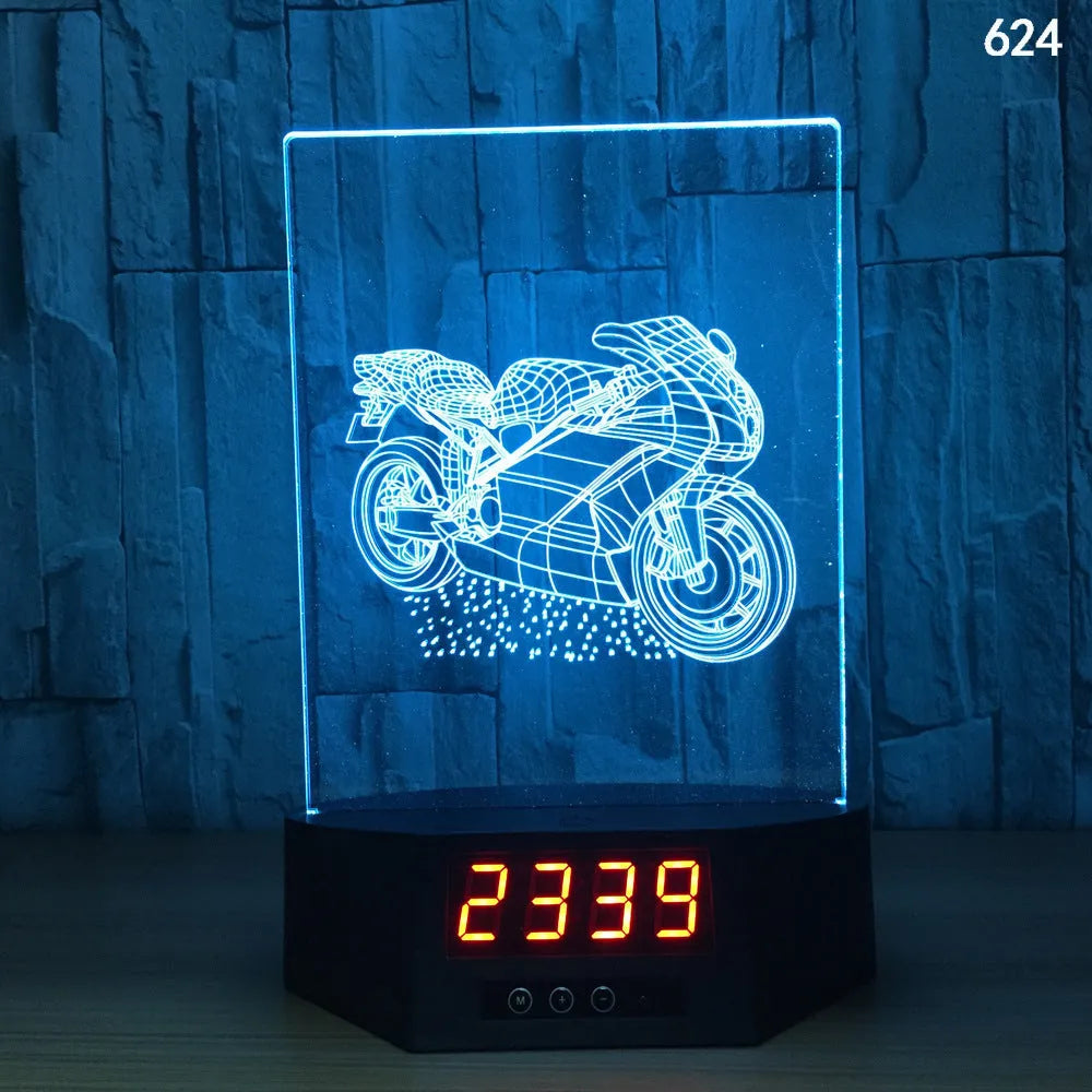 Glowing 3D dolphin LED night light with wireless charging base and remote control on bedside table