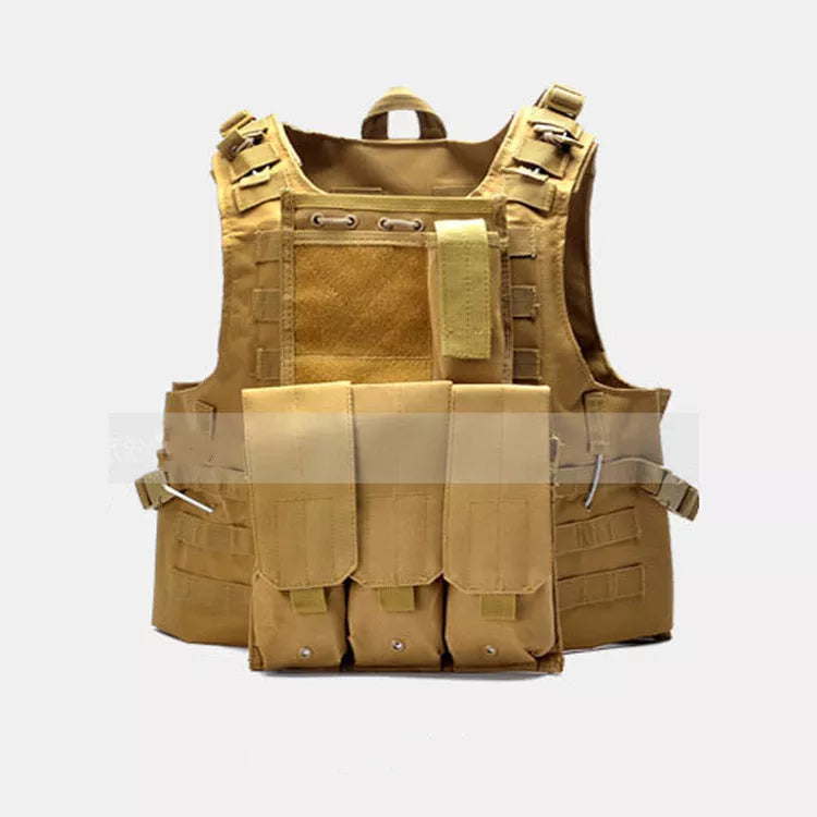 Military Fan Tactical Vest in black or mud for outdoor training and activities