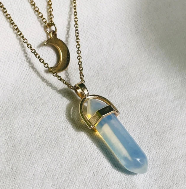 Elegant hexagonal pendant with a captivating moon-inspired design, crafted with premium alloy and a lustrous finish.