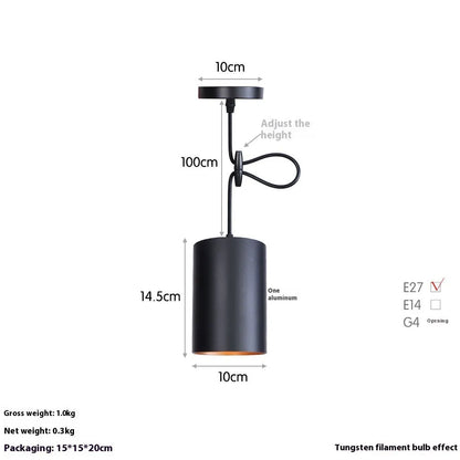 Retro iron art chandelier in matte black finish, showing simple design with clean lines for ceiling mounting.