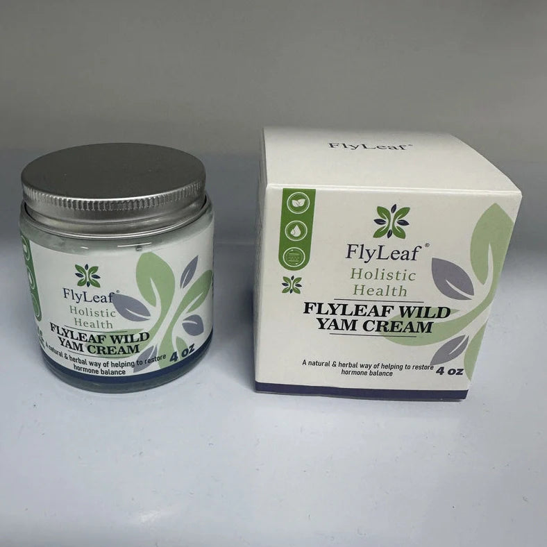 4 oz jar of Natural Formula Organic Yam Cream with Aloe Vera and Red Clover for menopause skincare