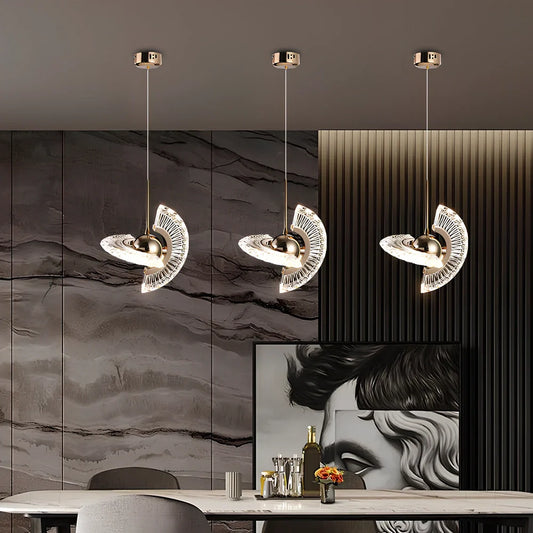 Zinc alloy UFO chandelier with fishing line design and adjustable 2m height