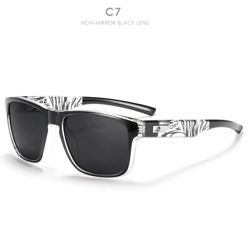 Men's polarised sunglasses with TAC lenses and PC frame in a selection of colours for outdoor use.