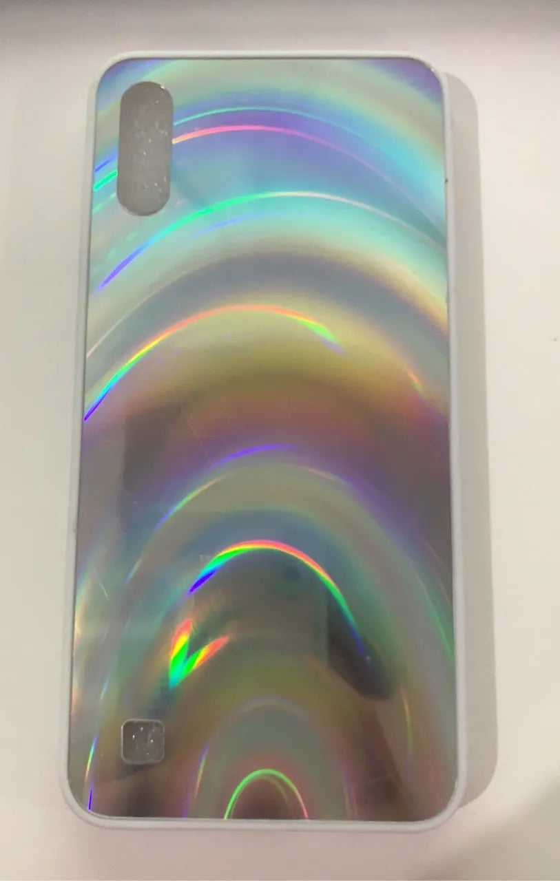 Rainbow mirror glitter phone case with slim-fit TPU PC acrylic back cover and precise cutouts