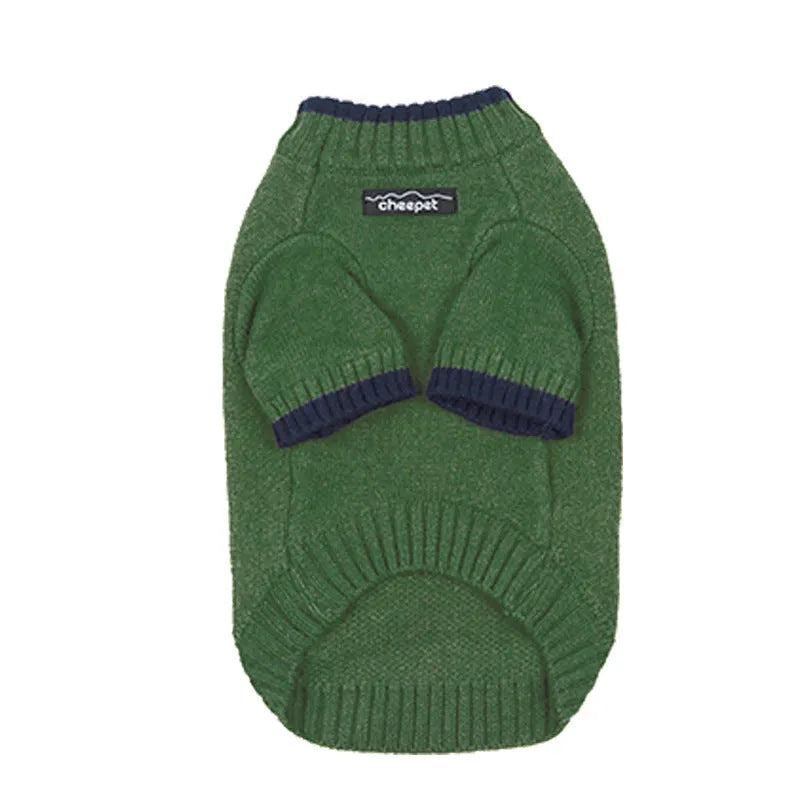 British style wool pet sweater with contrast colour two-leg design for dogs and cats