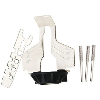 Silver-coloured mini electric grinder accessories chain grinding machine with 20mm metal band saw blade and 100 teeth