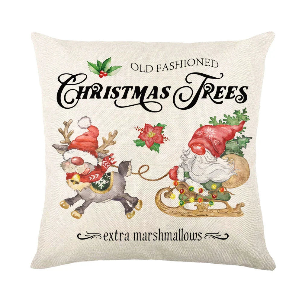 Cozy snowflake throw pillow covers with vibrant holiday designs in multiple color options