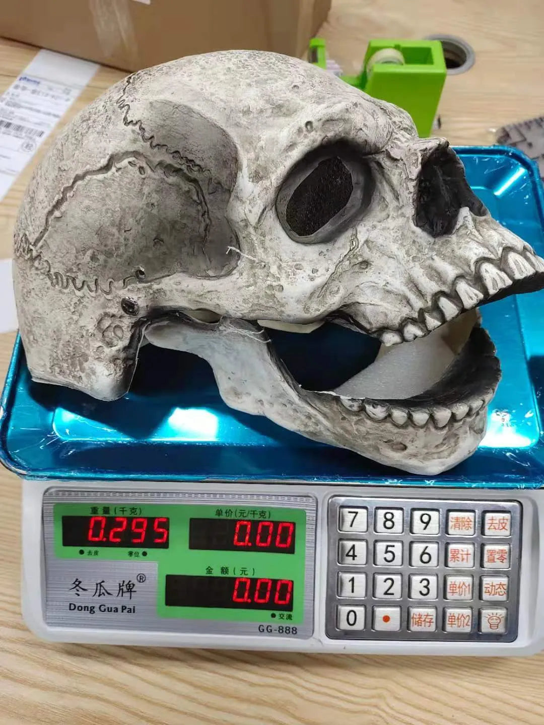 Adult full head skull mask helmet with movable jaw for Halloween cosplay costume