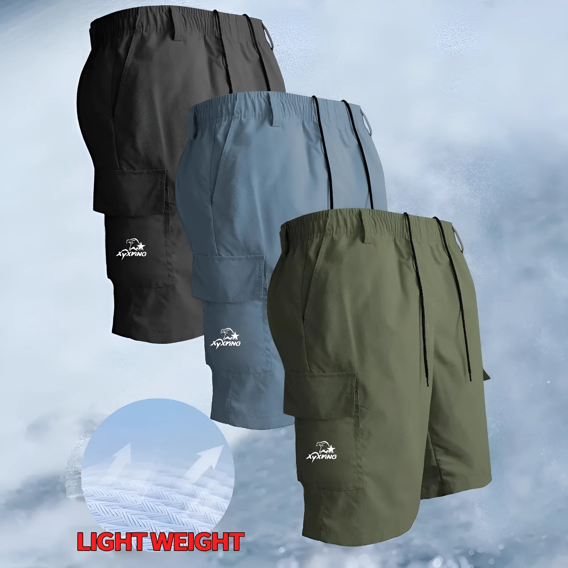 American style loose straight casual shorts in polyester fabric available in multiple colours