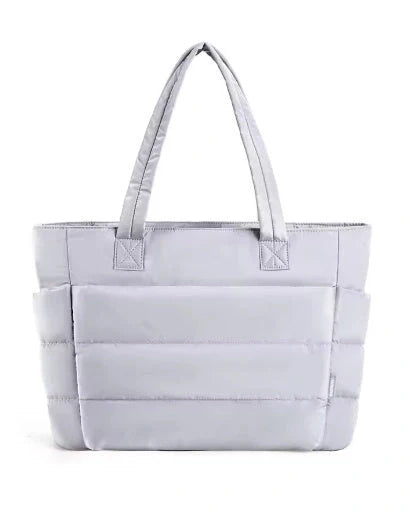 Women's large cotton handbag with zipper in multiple colours