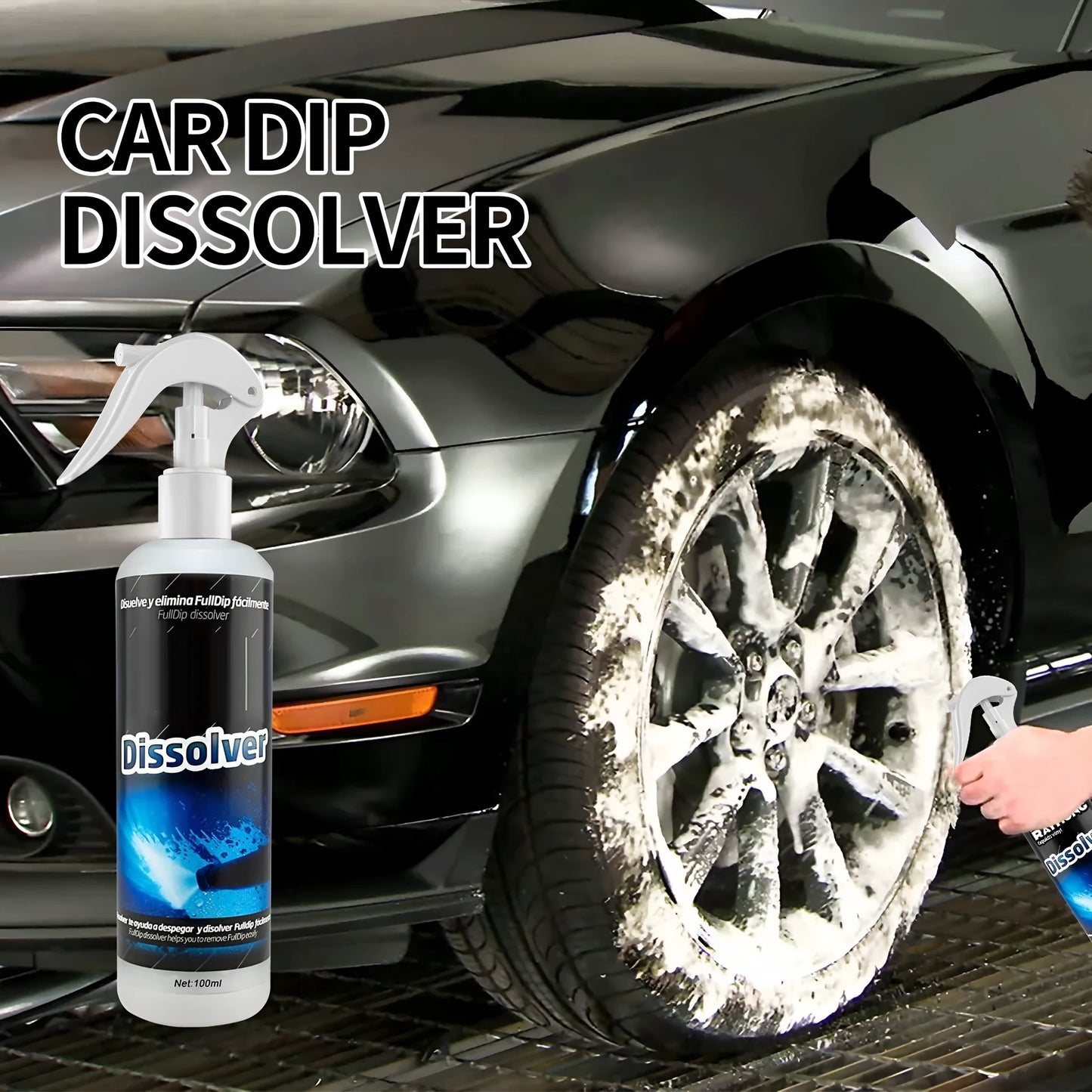 100ml bottle of car interior foam cleaning spray for seat and dashboard stain removal