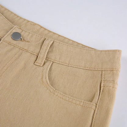 Spice Girls inspired high waist bell bottom jeans in black, brown, and white