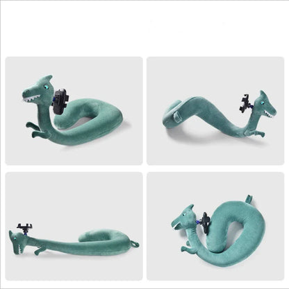 Cosy U-Shaped Pillow with Built-In Phone Holder - Luxurious Velvet Comfort in a Variety of Charming Colours