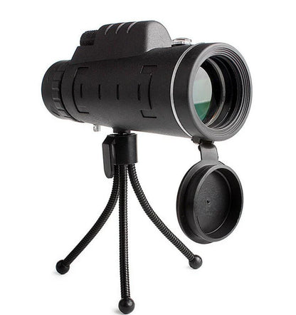 40x60 monocular telescope with compass and tripod mount for smartphones, perfect for outdoor adventures, birdwatching, and sports viewing