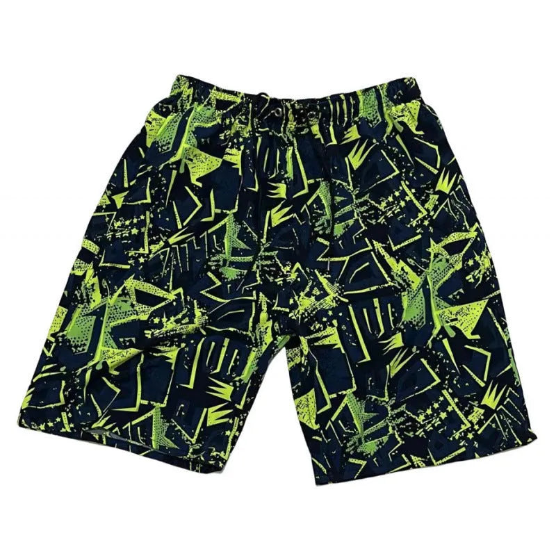 Men's loose casual beach trousers with striped pattern in quick-drying ice silk fabric