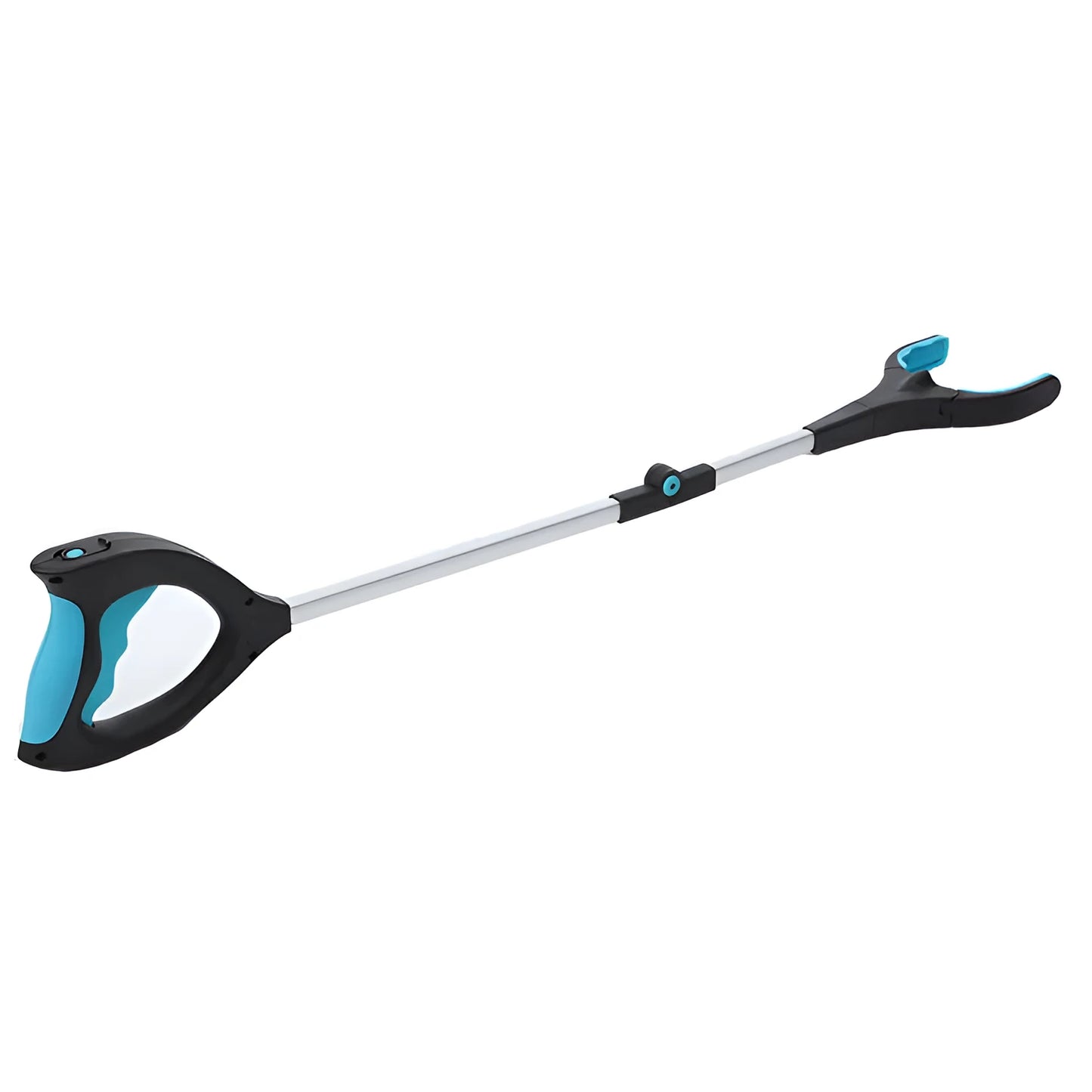 Blue foldable portable pickup trolley with aluminium frame and wheels